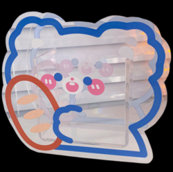 Cute Acrylic Penholder -Baguette Bear
