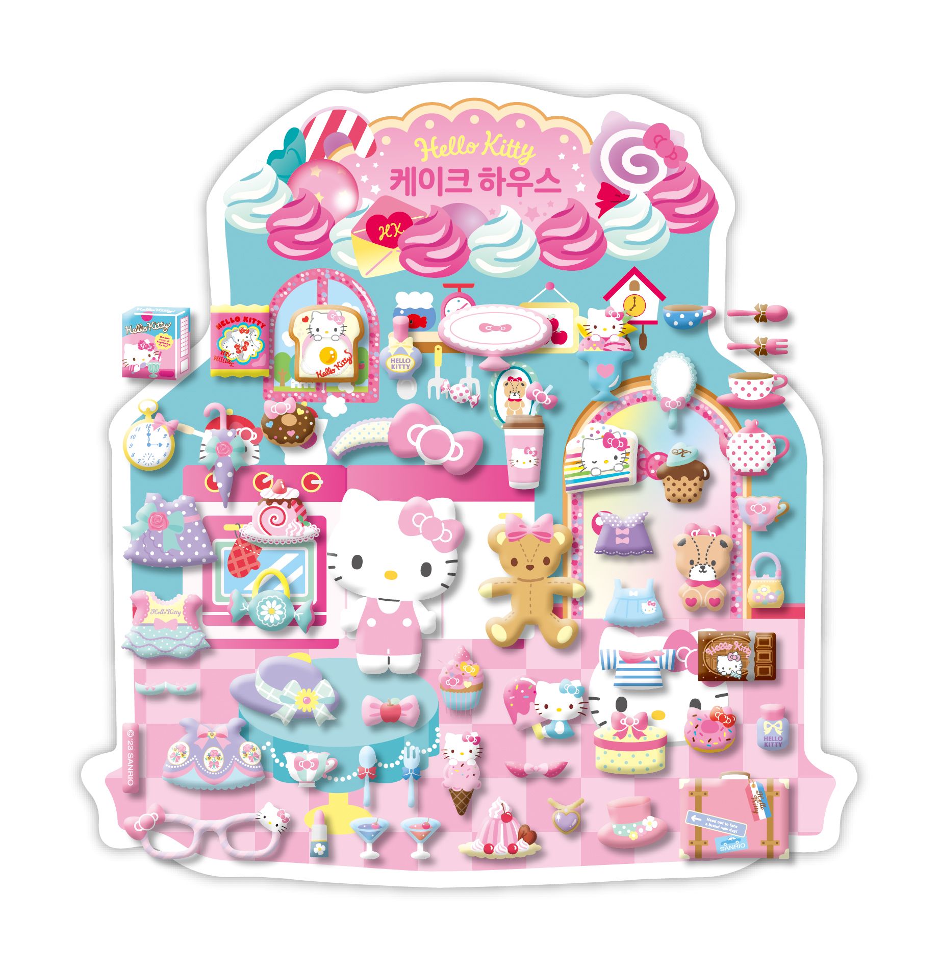 Hello Kitty Cake House Stickers