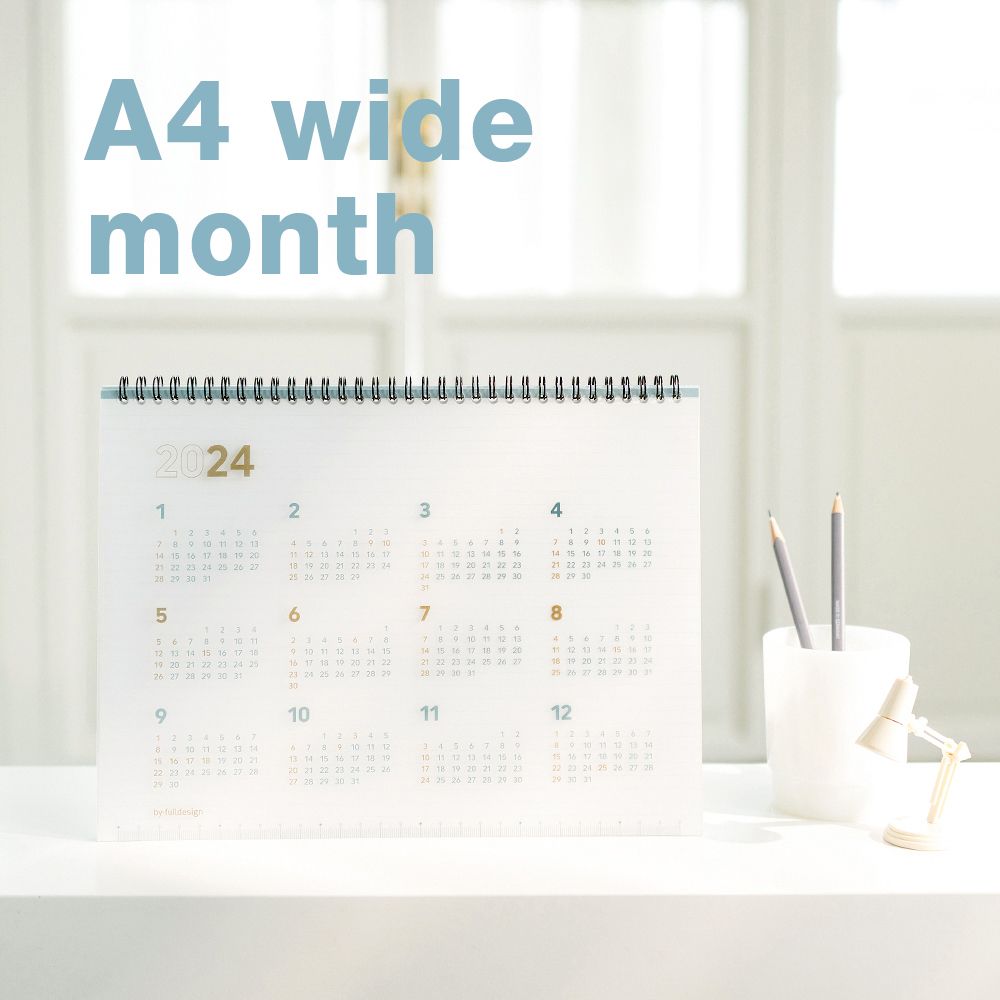2024 2nd Planner A4 Wide, Monthly 