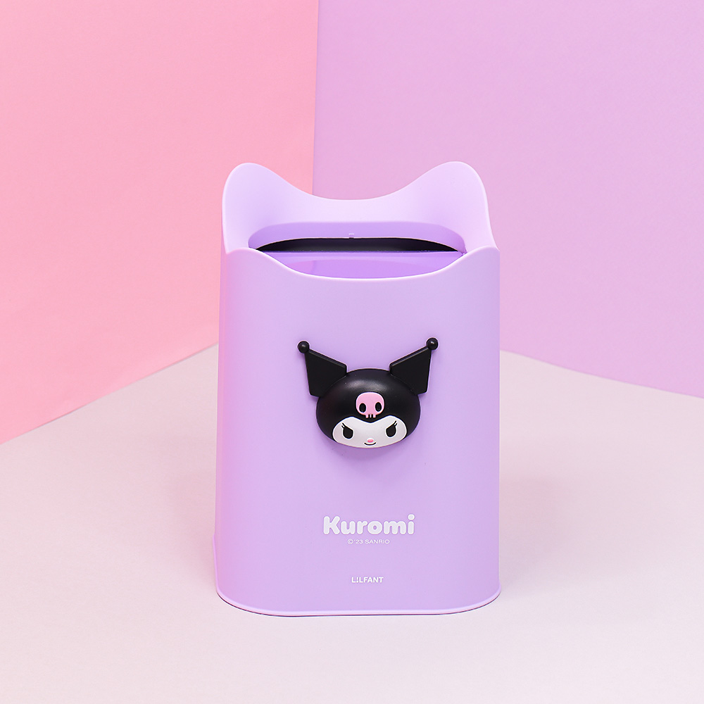 Kuromi Figure Square Swing Trash can