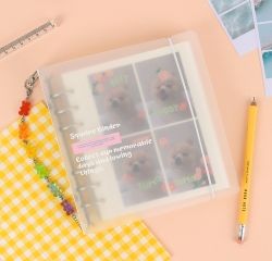 [A6] 6-Ring Square PP Color Binder Cover 