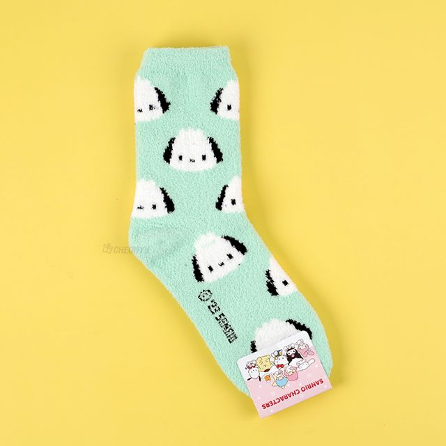 Sanrio Colorful Fluffy Crew socks, One Size 220-260mm - Pochacco