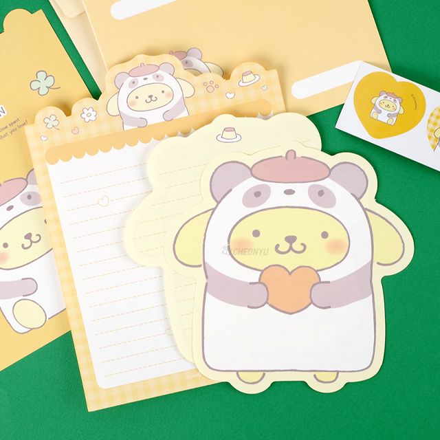Sanrio Letter Paper & Envelopes Set - Pompompurin
