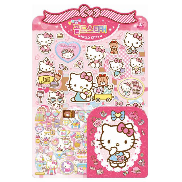 Hello Kitty Gold Sticker