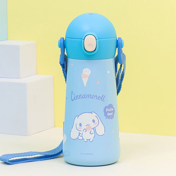Cinnamoroll The Bottle One Touch Double Tumbler 460ml with Shoulder Strap