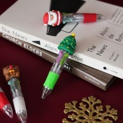 Christmas Mini 4-Colors Pen, Set of 24