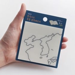 Korea Map Transparent Sticky Memo 20pcs