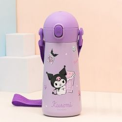 Kuromi The Bottle One Touch Double Tumbler 460ml with Shoulder Strap