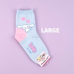 Sanrio Children Big Heart Long socks - Cinnamoroll L (200-220mm)