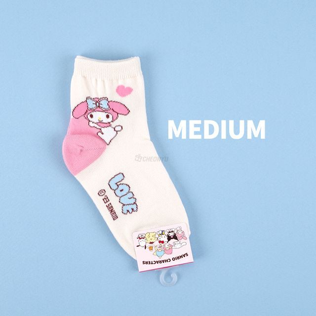 Sanrio Children Big Heart Long socks - My Melody M (170-190mm)
