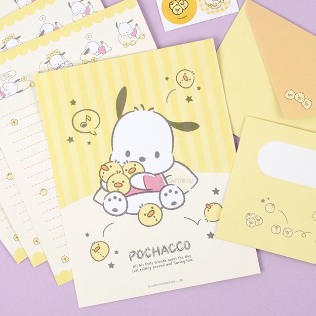 Sanrio Letter Paper & Envelopes Set - Pochacco