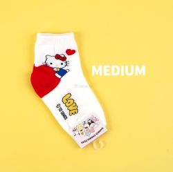 Sanrio Children Big Heart Long socks - HelloKitty M (170-190mm)