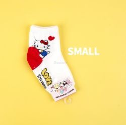 Sanrio Children Big Heart Long socks - HelloKitty S (130-160mm)