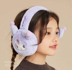 Sanrio Characters Kuromi Face Kids 3D Ear Muff