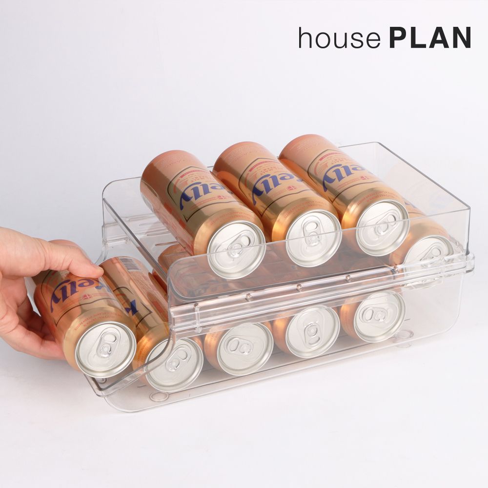 Refrigerator Organizing Two-Tier Can Dispenser  L