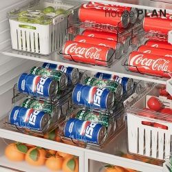 Refrigerator Organizing Two-Tier Can Dispenser S-