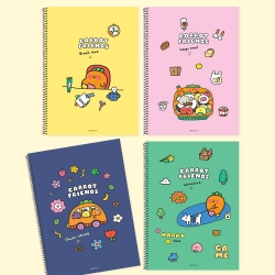 Carrot Friends Daily Ring Note Random,Set of 8 pcs