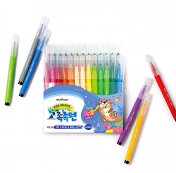 Kids Non-Dry Sign Brush Pen 24Colors Set 