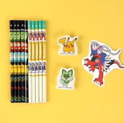 Pocket Monster Pencil and Eraser Set, Random