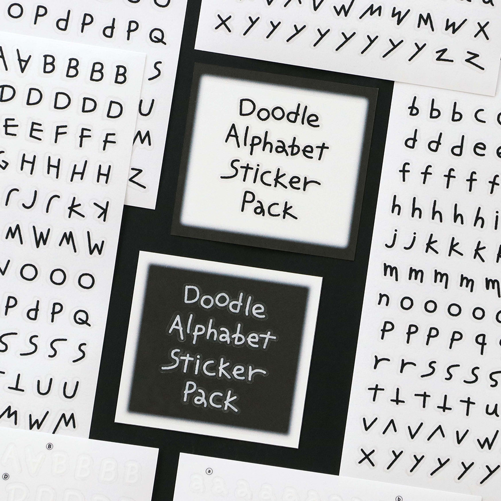 Doodle Alphabet Sticker Pack