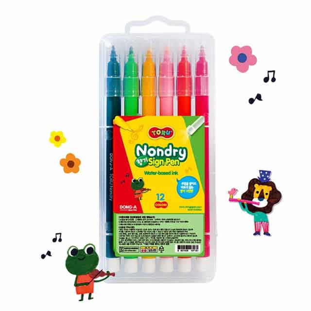 TORU Scents Nondry Sign Pen 12Colors (Pencil Case)