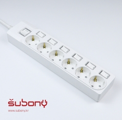Individual Switch Multi-Tab 6 Outlet 1M