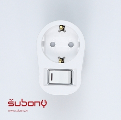 Attached Individual Switch Multi-socket 1-Outlet White