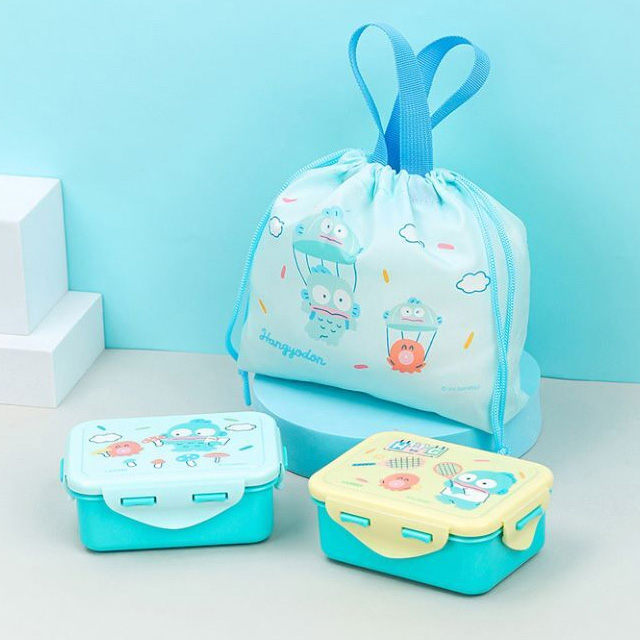 Hangyodon compact lunch box & handle pouch set