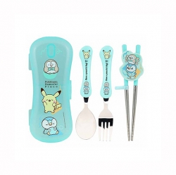 Pokemon Stainless Steel Chopsticks, Spoon, Fork & EX-Slim Case