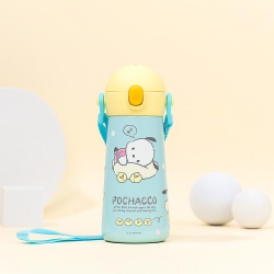 Pochacco The Bottle Moly One Touch Double Tumbler 460ml with Shoulder Strap