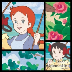 Anne of Green Gables puzzle 300pcs , under the shade of a tree