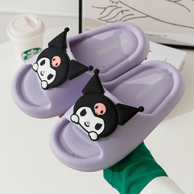 Kuromi Front Face Slippers