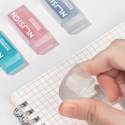 Nusign Transparent Square Small Eraser 6PCS