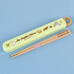 Totoro Cat Bus Slide Chopsticks Case Set 16.5cm