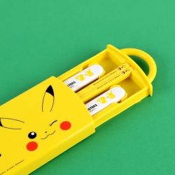 POKEMON Pikachu Spoon Fork Chopsticks Set
