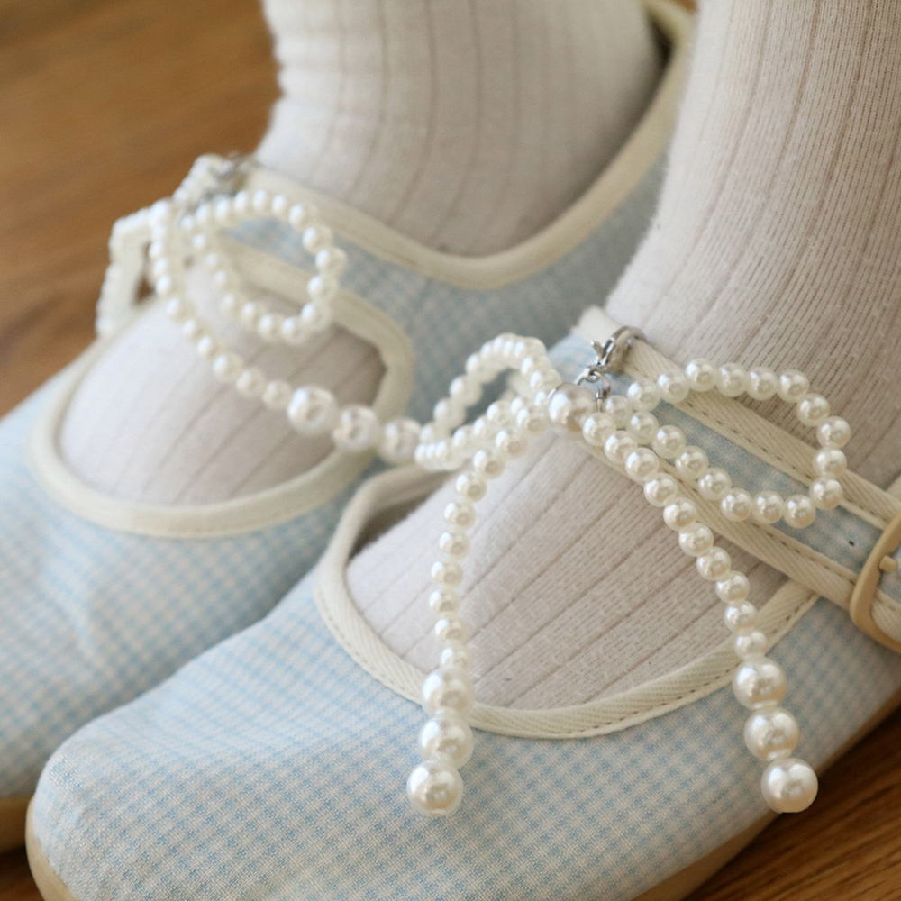 BFANCY Shoes pearl ribbon