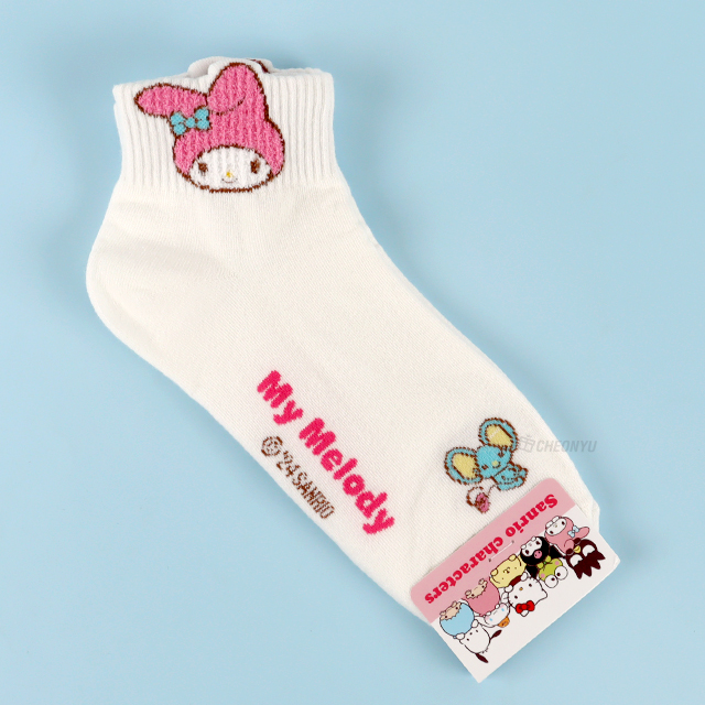 Sanrio Bubbling Crew socks, One Size 220-260mm - My Melody