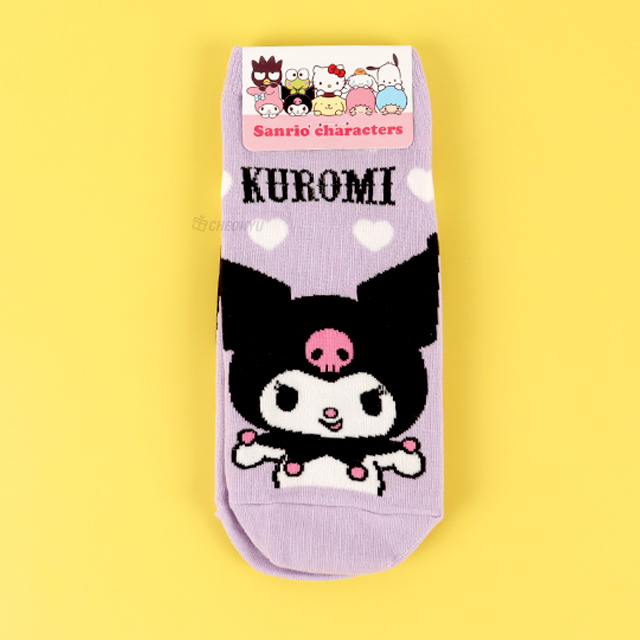 Sanrio Basic Ankle socks, One Size 220-260mm - Kuromi