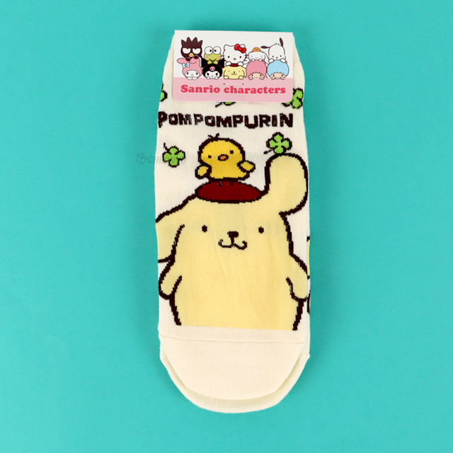 Sanrio Basic Ankle socks, One Size 220-260mm - Pompompurin