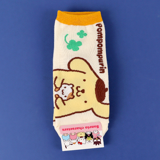 Sanrio Hello Ankle socks, One Size 220-260mm - Pompompurin