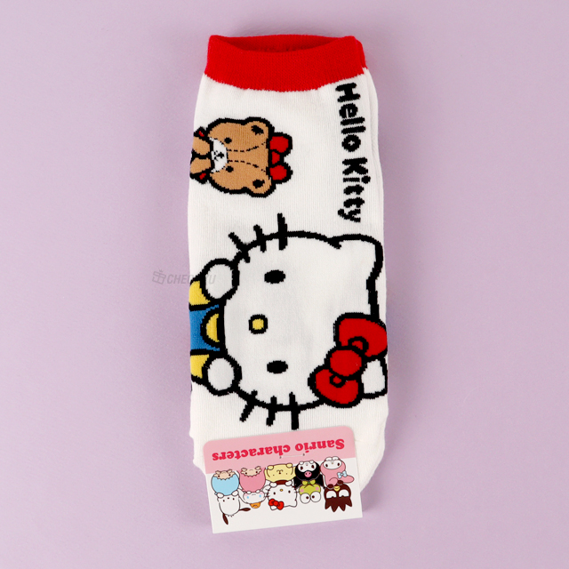 Sanrio Hello Ankle socks, One Size 220-260mm - Hello Kitty