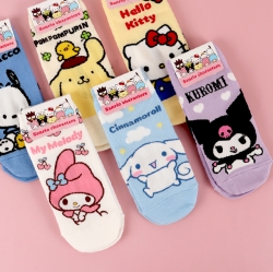 Sanrio Basic Ankle socks, One Size 220-260mm - Kuromi