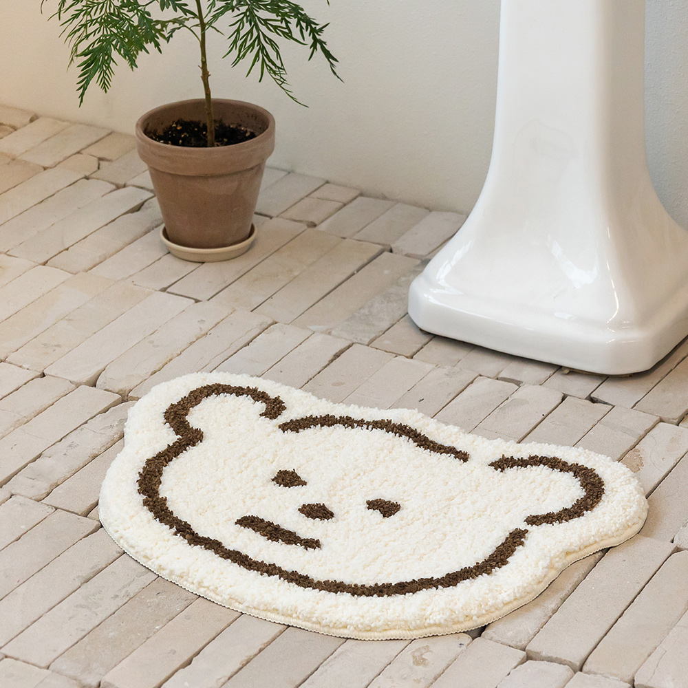 Brunch Brother Ultra Bath Rug Bear face