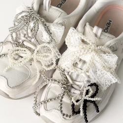 Lace ribbon DIY Shoes charm Set