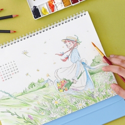 2025 Anne Story Coloring Desk Calendar (A4)