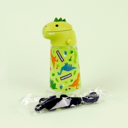 Dinosaurus Die Cut Straw Bottle 420ml