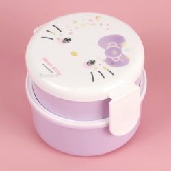 Hello Kitty 50th anniversary Round 2F lunch box (With Fork)