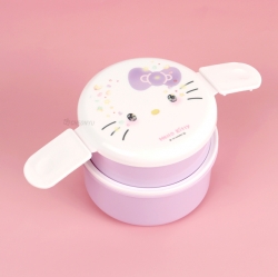 Hello Kitty 50th anniversary Round 2F lunch box (With Fork)