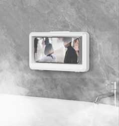 White Bathroom Kitchen Waterproof Cell Phone Case Smartphone Holder