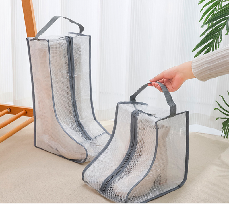 PVC Net Boots Storage Cover Shoe Bag (Long)